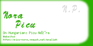 nora picu business card